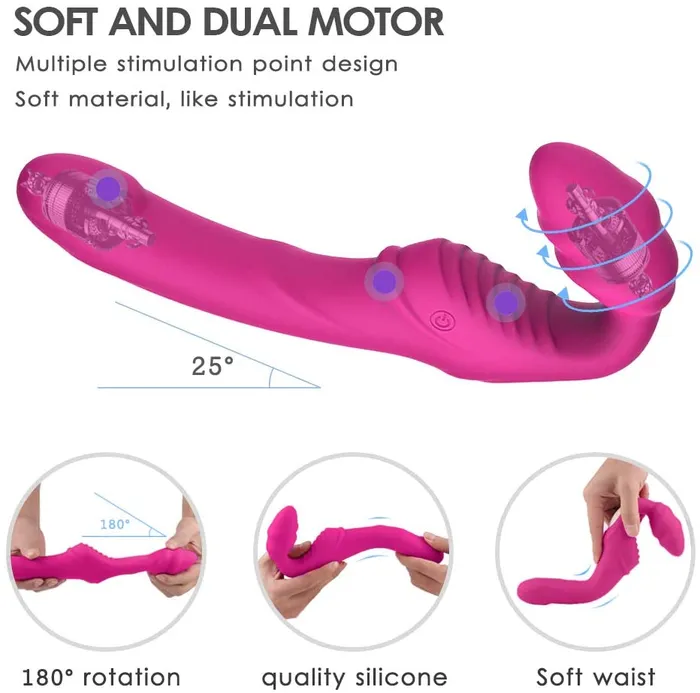  Female Sex Toys Vibrating Strap on Silicone Dildo Sex Toys