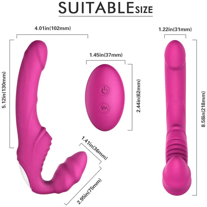  Female Sex Toys Vibrating Strap on Silicone Dildo Sex Toys