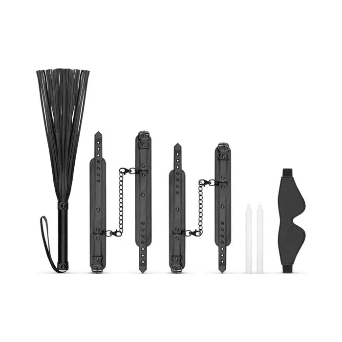 Anal Bedroom Fantasies Kinky Bondage Set 5 Pc Black
