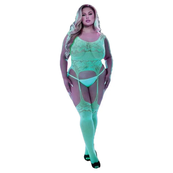 iloveexcitement Female Sex Toys Lapdance Glow In The Dark Bodystocking with Garters iloveexcitement Female Sex Toys Lapdance Glow In The Dark Bodystocking with Garters