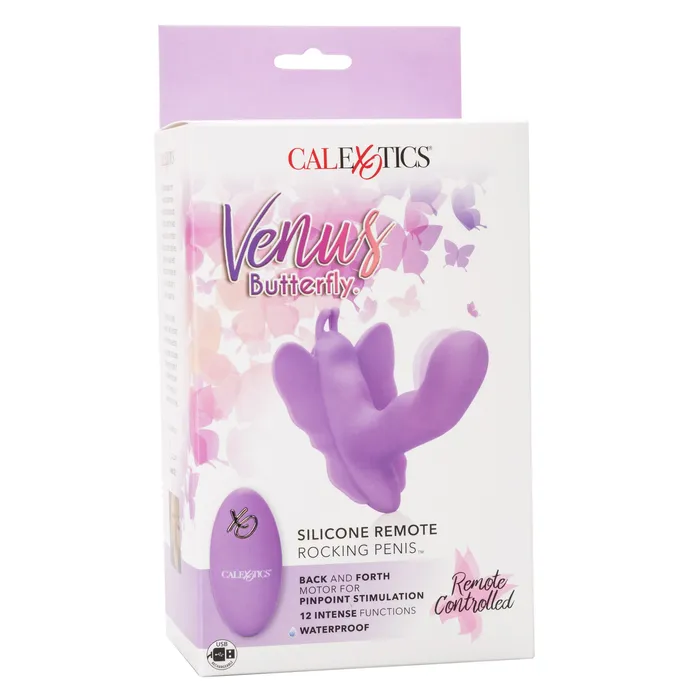 Male Sex Toys CalExotics Venus Butterfly Silicone Remote Rocking Penis