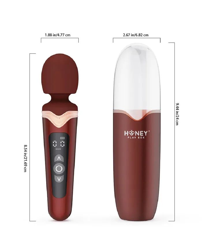 Honey Play Box Stormi Powerful Heating Wand Vibrator with Charging Case Female Sex Toys