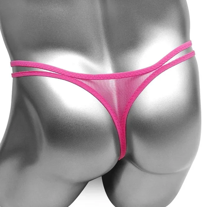 Male Sex Toys CHASTITY CAGE CO Lace GString with Penis Hole