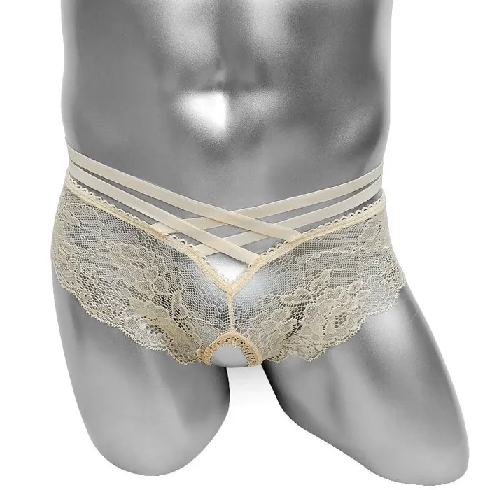 Sexy Mens Transparent Panties With Open Crotch Erotic Male Lace Underwear EVEs SECRETS Male Sex Toys